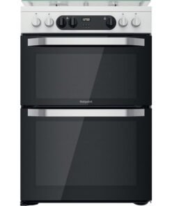 Hotpoint HDM67G9C2CW/UK Double Dual Fuel Cooker - White