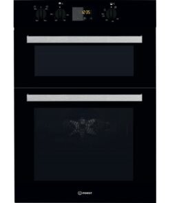 Indesit Aria IDD 6340 BL Electric Double Built-in Oven in Black