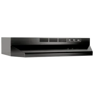 Broan-NuTone 30-Inch Ductless Under Cabinet Range Hood with Charcoal Filter in Black (413023)
