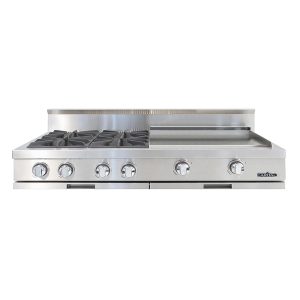 Capital 48" Culinarian Series Built-In Gas Rangetop with 4 Open Burners in Stainless Steel (CGRT484GG)