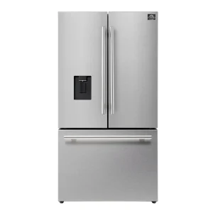 Forno Aosta 36-inch French Door Refrigerator with 22.4 Cu. Ft. External Water Dispenser & Freezer Automatic Ice Maker in Stainless Steel (FFFFD1866-36