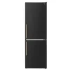 Forno Custodia 24-Inch Bottom Freezer, 10.3 Cu. Ft., Right Hinge, Total No Frost, Fast Cool & Fast Freeze in Black with Antique Brass Trim (FFFFD1766-