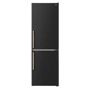 Forno Custodia 24-Inch Bottom Freezer, 10.3 Cu. Ft., Right Hinge, Total No Frost, Fast Cool & Fast Freeze in Black with Antique Brass Trim (FFFFD1766-