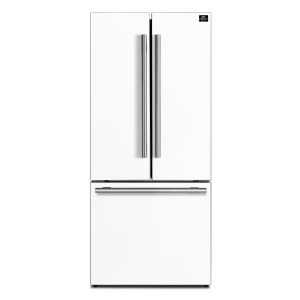 Forno Espresso Gallipoli 30-inch 17.5 cu. ft. French Door Refrigerator with Ice Maker in White with Stainless Steel Trim (FFFFD1974-31WHT)