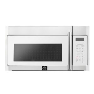 Forno Fornace 30-Inch Over-the-Range Convection Microwave in White with Stainless Steel Trim – 1.5 cu.ft, 300 CFM Vent, Touch Control, LED Light (FOTR