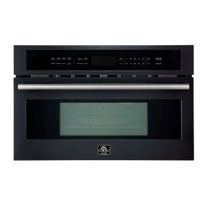 Forno Oliena Espresso 30-Inch 1.6 Cu.ft Microwave Oven in Black with Stainless Steel Trim (FMWDR3093-30BLK)