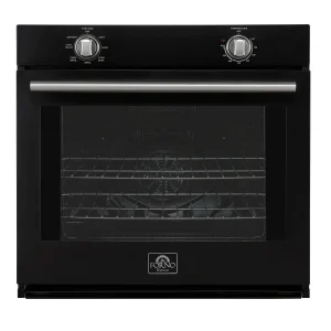 Forno Vomero 30-Inch Wall Oven with 5 cu.ft Total Capacity in Black with Stainless Steel Trim (FBOEL1370-30BLK)