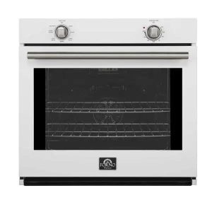 Forno Vomero 30-Inch Wall Oven with 5 cu.ft Total Capacity in White with Stainless Steel Trim (FBOEL1370-30WHT)