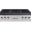 Forza 36-Inch Professional Rangetop in Stainless Steel (FRT366GN)