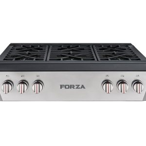 Forza 36-Inch Professional Rangetop in Stainless Steel (FRT366GN)
