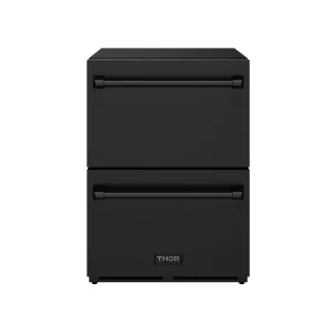 Gordon Ramsay by Thor Kitchen 24-Inch Undercounter Built-In / Freestanding Drawer Freezer in Black (RZ24UB)