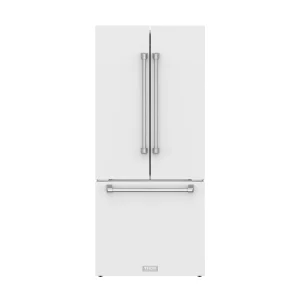 Gordon Ramsay by Thor Kitchen 30-Inch 17.5 cu ft French Door Counter Depth Refrigerator with Ice Maker in White (RF3017FFDW)