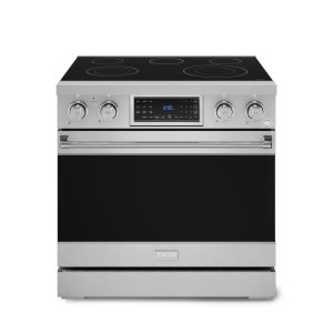 Gordon Ramsay by Thor Kitchen 36-Inch Professional Electric Range with Tilt Panel Touch Control and 6.0 Cu. Ft. Oven with Air Fryer and Self Clean in