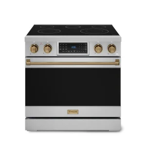 Gordon Ramsay by Thor Kitchen 36-Inch Professional Electric Range with Tilt Panel Touch Control and 6.0 Cu. Ft. Oven with Air Fryer and Self Clean in