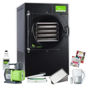 Harvest Right Home Freeze Dryer with Premier Industrial Pump, 4 Tray & Mylar Starter Kit in Black, Small (N-HRFDSBK-PP)