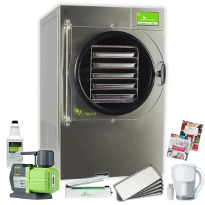 Harvest Right Home Freeze Dryer with Premier Vacuum Pump, 5 Tray & Mylar Starter Kit in Stainless Steel, Medium (N-HRFDMSS-PP)