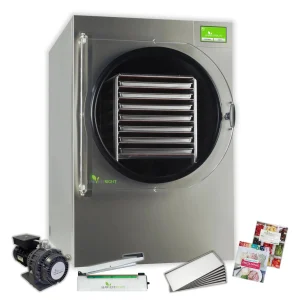 Harvest Right Home Freeze Dryer with with Oil Free Pump, 7 Tray & Mylar Starter Kit in Stainless Steel, X-Large (N-HRFDXLSS-PP, SP-GW11060)