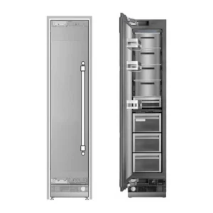 ILVE 18-Inch Freezer Column in Panel Ready with 8.6 cu. ft. Capacity, Automatic Ice Maker, up to 3.9 lb Daily Production, Full Size Ceiling LED Illumi