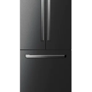 Induction Hardware 36-Inch French Door Built-In Refrigerator and Freezer, Ice-Maker and Water Dispenser - Black Stainless (RF-FD-36-BS)