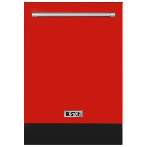Kostch 24-Inch Top Control Built-in Dishwasher in Red (KOS-24DWH06H-R)