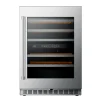 Kucht 24-Inch Freestanding Dual Zone 52-Wine Bottles Wine Cooler in Stainless Steel (D24US)