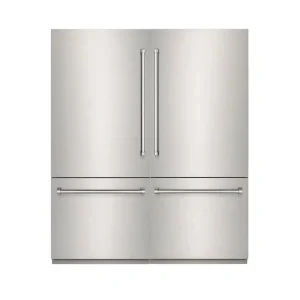 KUCHT 72-Inch 39.6 Cu. Ft. Built-In French Door Refrigerator with Dual Ice Maker in Stainless Steel (KR720FD-SS)