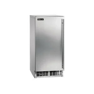Perlick 15-Inch ADA-Compliant Cubelet Ice Maker in Stainless Steel Door, Left Hinge (HA15CU-L)
