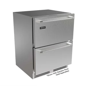 Perlick 24-Inch ADA Undercounter Freezer Drawers with 3.8 Cu. Ft. Capacity, RAPIDCOOL Technology in Panel Ready Stainless Steel (G5FD24SA)
