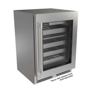 Perlick 24-Inch Luxe Undercounter Dual Zone Wine Reserve with 4.7 Cu. Ft. Capacity, RAPIDCOOL Technology in Panel Ready Glass Door (G5WD24GL)