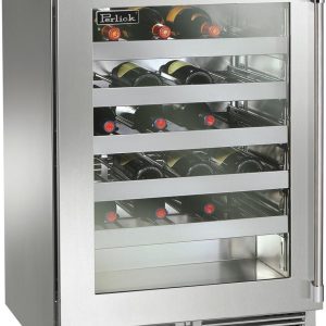 Perlick 24" Signature Series Built-In Wine Cooler with 45 Bottle Capacity Single Zone with Glass Door in Stainless Steel (HP24WM-4-3)