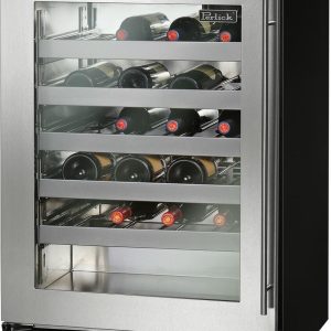 Perlick C Series 24-Inch Built-In Single Zone Wine Cooler with 45 Bottle Capacity in Stainless Steel with Glass Door (HC24WB-4-3L & HC24WB-4-3R)
