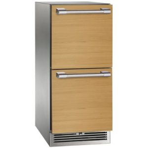 Perlick Signature Series 15-Inch Built-In Counter Depth Drawer Refrigerator with 2.8 cu. ft. Capacity, Panel Ready (HP15RS-4-6)