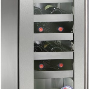 Perlick Signature Series 15-Inch Outdoor Built-In Single Zone Wine Cooler with 20 Bottle Capacity in Stainless Steel with Glass Door (HP15WO-4-3L & HP