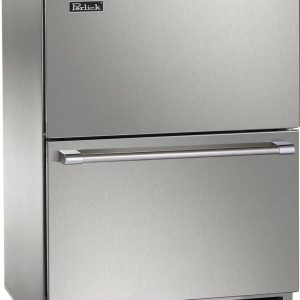 Perlick Signature Series 24-Inch Outdoor Built-In Counter Depth Drawer Refrigerator with 5.2 cu. ft. Capacity in Stainless Steel (HP24RO-4-5)