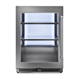 Thor Kitchen 24-Inch Undercounter Beverage Cooler with Backlight in Stainless Steel - Left Hinge (TBR24U-LH)