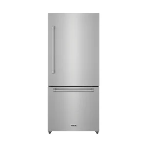 Thor Kitchen 30-Inch Bottom Freezer Refrigerator in Stainless Steel (TRF3017BF)