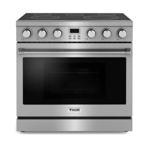Thor Kitchen 36-Inch Electric Range with 5 Burners, 6.0 cu. ft. Convection Oven in Stainless Steel (ARE36)