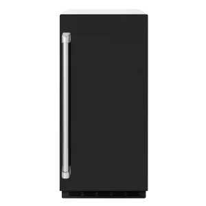 ZLINE 15-Inch Touchstone Gourmet Ice Maker with Drain Pump in Black Matte (IGMD-BLM-15)