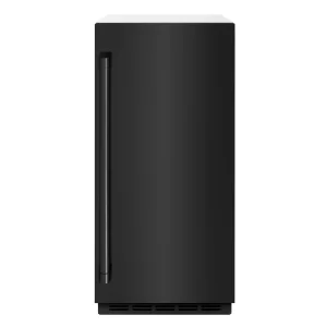 ZLINE 15-Inch Touchstone Gourmet Ice Maker with Drain Pump in Black Stainless Steel (IGMD-BS-15)