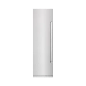 ZLINE 24-Inch 12.4 Cu. Ft. Column Freezer in Satin Stainless Steel with Graphite Gray Interior (RCFV-SN-24)