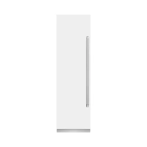 ZLINE 24-Inch 12.4 Cu. Ft. Column Freezer in White Matte with Graphite Gray Interior (RCFV-WM-24)