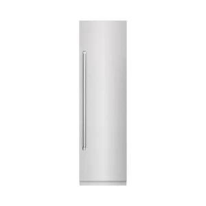 ZLINE 24-Inch 12.5 Cu. Ft. Column Refrigerator in Satin Stainless Steel with Graphite Gray Interior (RCRV-SN-24)
