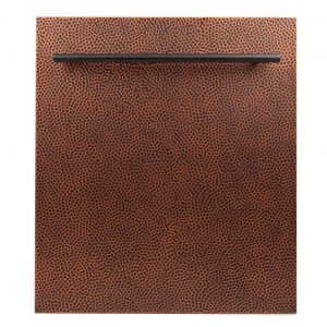 ZLINE 24-Inch Dishwasher in Hand-Hammered Copper Finish with Stainless Steel Tub and Modern Style Handle (DW-HH-24)