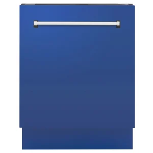 ZLINE 24-Inch Tallac Series 3rd Rack Dishwasher in Blue Matte with Stainless Steel Tub, 51dBa (DWV-BM-24)
