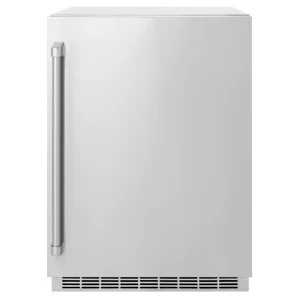 ZLINE 24-Inch Touchstone 151 Can Indoor/Outdoor Beverage Fridge With Solid Stainless Steel Door (RBSO-ST-24)