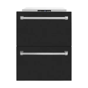 ZLINE 24-Inch Touchstone Refrigerator Drawer in Black Matte (RDSO-BLM-24)