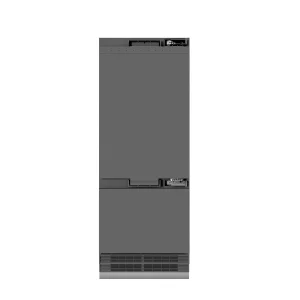 ZLINE 30-Inch 16.1 Cu. Ft. Built-In Bottom Freezer Refrigerator with Water Dispenser and Ice Maker with Graphite Gray Interior in Panel Ready (GRBIV-3