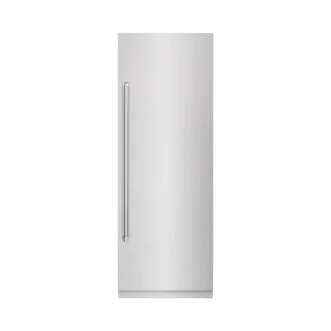 ZLINE 30-Inch 16.7 Cu. Ft. Column Refrigerator in Satin Stainless Steel with Graphite Gray Interior (RCRV-SN-30)
