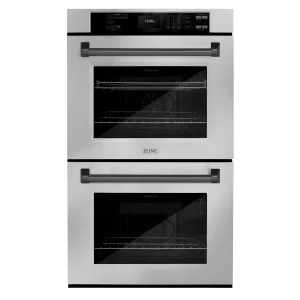 ZLINE 30-Inch Autograph Edition Professional True Convection Double Wall Oven with Air Fry and Self Clean in Stainless Steel with Matte Black Handles