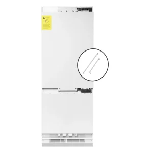 ZLINE 30-Inch Panel Ready 16.1 cu. ft. Built-In 2-Door Bottom Freezer Refrigerator with Internal Water and Ice Dispenser, with Stainless Steel Handles